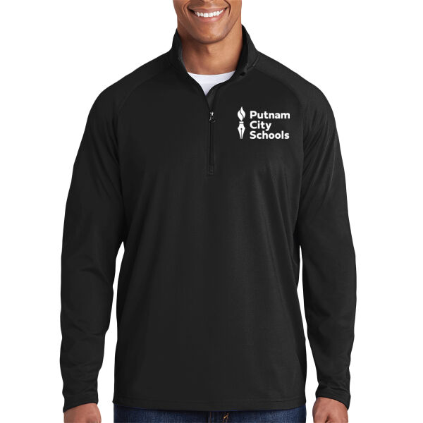Embroidered White Logo Sport-Tek® Sport-Wick® Stretch 1/4-Zip Pullover Thumbnail