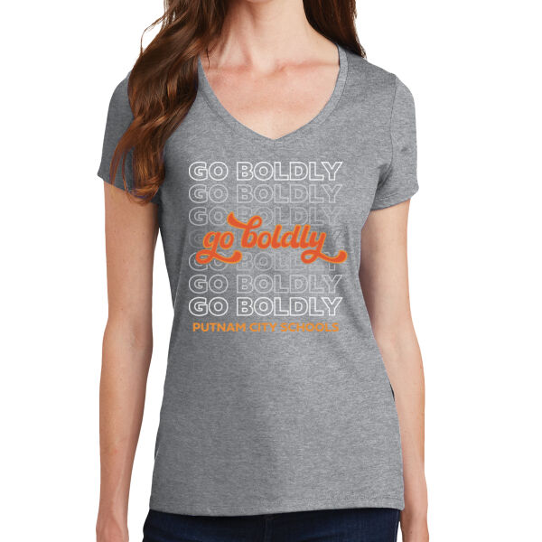 PRINTED - Port & Company® Women's Fan Favorite™ V-Neck Tee 2 Thumbnail
